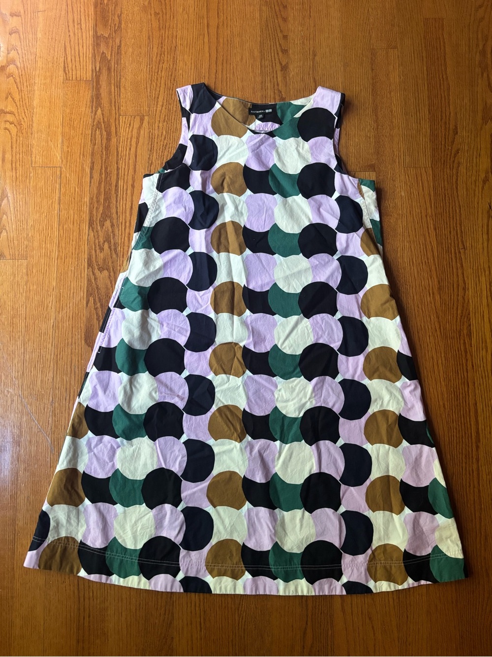 Marimekko for Uniqlo Multicolor Abstract Circle Print dress XXS